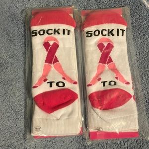 “2” pair of Breast Cancer Awareness SOCKS !
